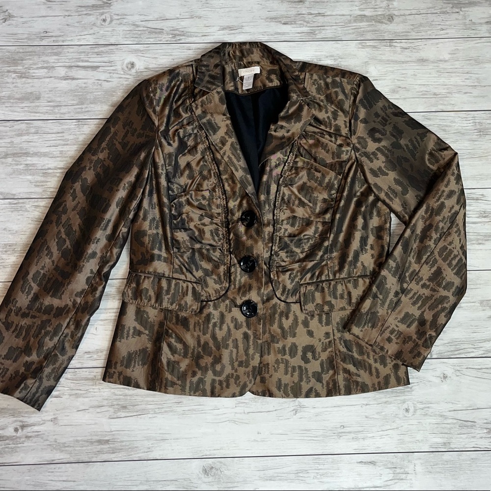 Chico’s Brown Jacket Chico’s Size 1 (8)